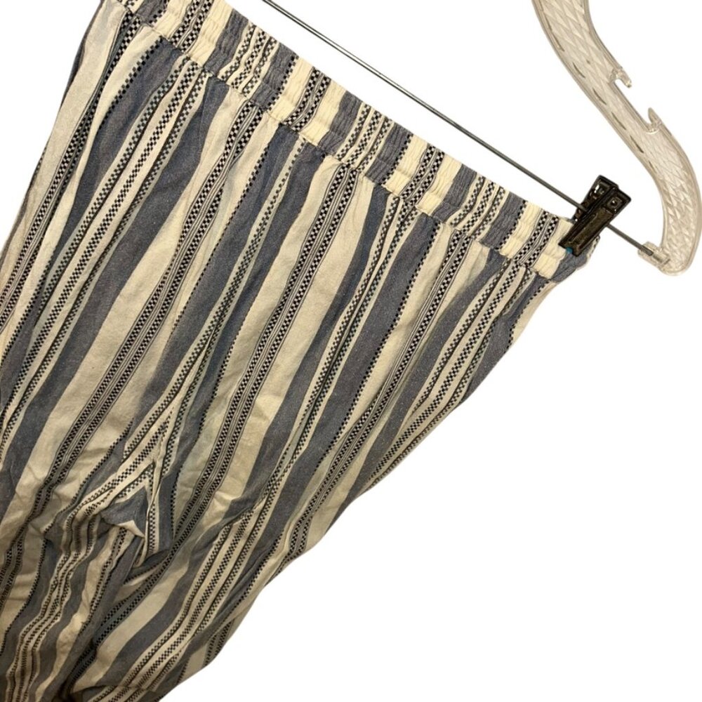 maison hotel chambray blue striped cotton drawstring pants S - Picture 3 of 5